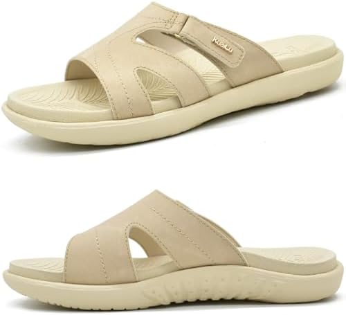 Womens Fashion Slides Arch Support Slip in Beige