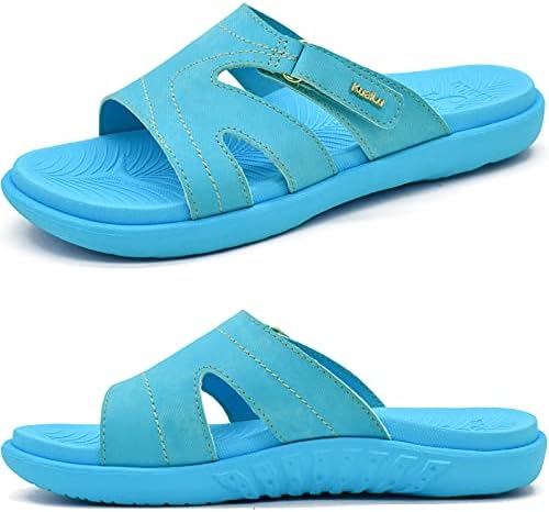 Womens Fashion Slides Arch Support Slip in Blue