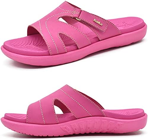 Womens Fashion Slides Arch Support Slip in Hot Pink
