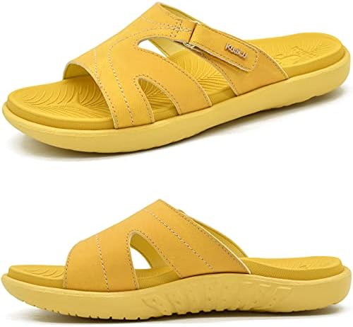Womens Fashion Slides Arch Support Slip in Yellow