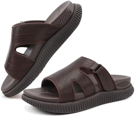 Womens Fashion Walking Thick Sandals Comfort Arch in Brown