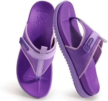 Womens Flip Flops Comfort Cushion Arch Support in Purple