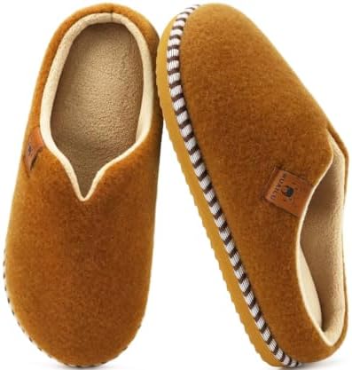 Women's House Slippers, Fuzzy Memory Foam Cushion in Khaki