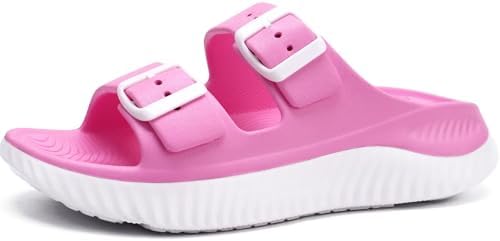 Womens Recovery Sandals Comfortable Arch Support in Pink White
