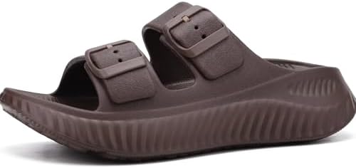 Womens Recovery Sandals Comfortable Arch Support in Dark Brown