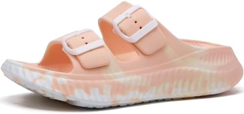 Womens Recovery Sandals Comfortable Arch Support in Camo Peach