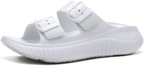 Womens Recovery Sandals Comfortable Arch Support in White
