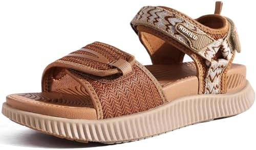Womens Recovery Walking Arch Support Sandals in Khaki