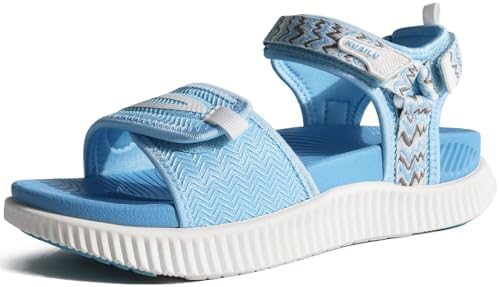 Womens Recovery Walking Arch Support Sandals in Blue