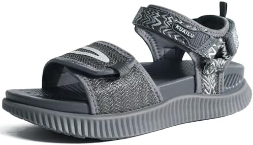 Womens Recovery Walking Arch Support Sandals in Grey