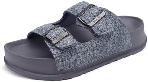 Womens Sandals with Arch Support Comfortable Slippers Cushion Recovery in Grey