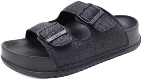 Womens Sandals with Arch Support Comfortable Slippers Cushion Recovery in Black