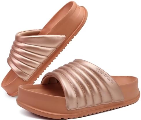 Womens Sandals with Arch Support Comfortable in Champagne Gold