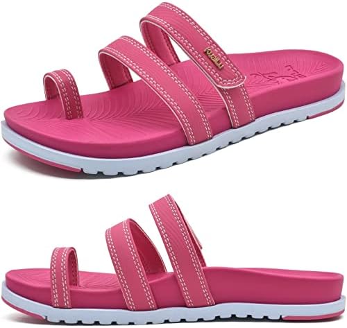 Womens Slides Sandals with Arch Support Comfort in Fuchsia