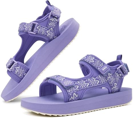 Womens Walking Sandals Comfortable Arch Support in Lavender Purple
