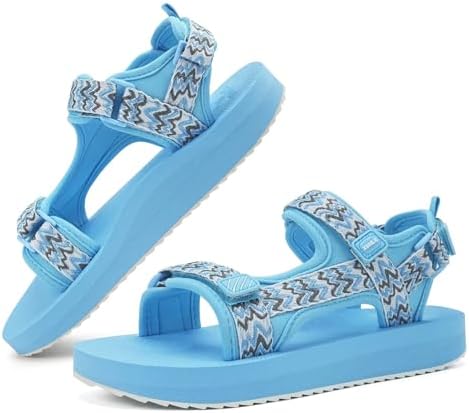Womens Walking Sandals Comfortable Arch Support in Light Blue