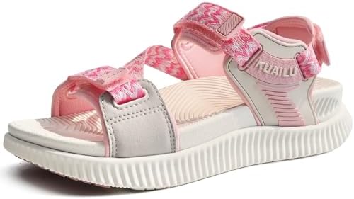 Womens Walking Sandals with Arch Support Recovery in Pink White
