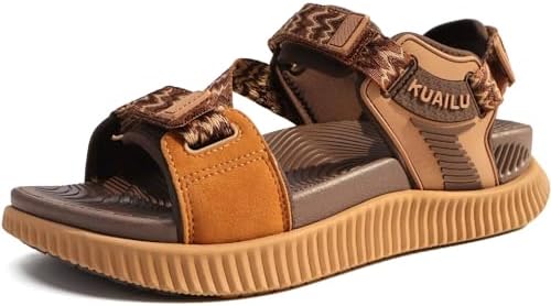 Womens Walking Sandals with Arch Support Recovery in Brown Khaki