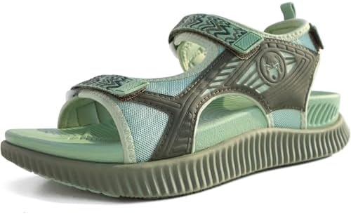 Womens Walking Sandals with Comfortable Arch Support in Green