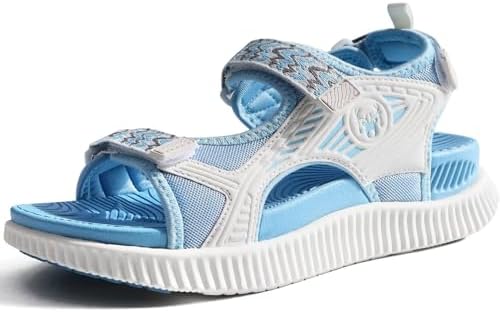 Womens Walking Sandals with Comfortable Arch Support in Blue White